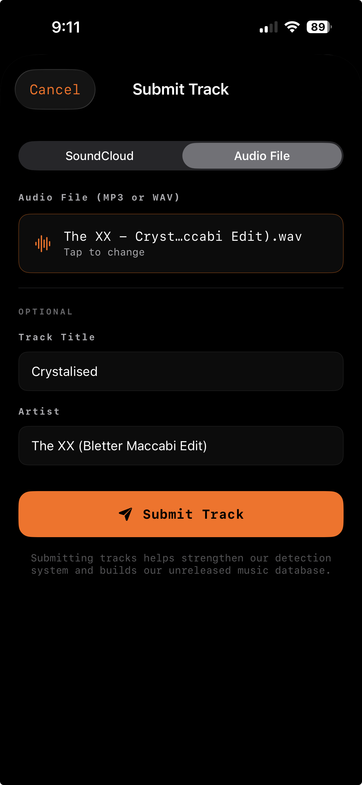 Track Submission